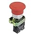 Uxcell a12082000ux0309 NC Red Mushroom Emergency Stop Push Button Switch, 22 mm, 600V, 10 Amp, ZB2-BE102C