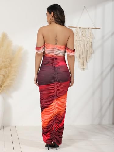 Robe longue moulante sexy épaules dénudées pour un dîner romantique chic - 5