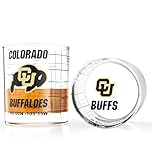 Greenline Goods – University of Colorado Buffaloes College Whiskey Glasses (Set of 2), 10 oz – Full-Color Logo + Campus Map
