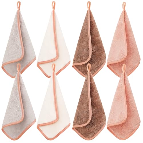 GRBAIN Toallitas Desmaquillantes Reutilizables Toalla Facial Desmaquillante de Microfibra Toalla Cara para Todo Tipo de Lavado de Piel Limpieza Facial 8 Piezas