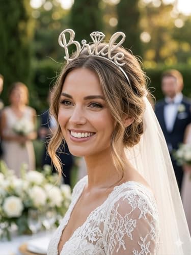 Image of Architha creations,BRIDE Headband, Silver, Tiara Style, MARRIAGE PARTY Accessory