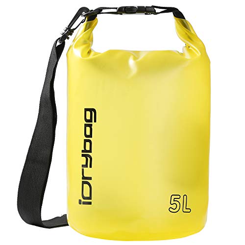 IDRYBAG Clear Dry Bag Waterproof Floating 2L/5L/10L, Lightweight Dry Sack Water Sports, Marine