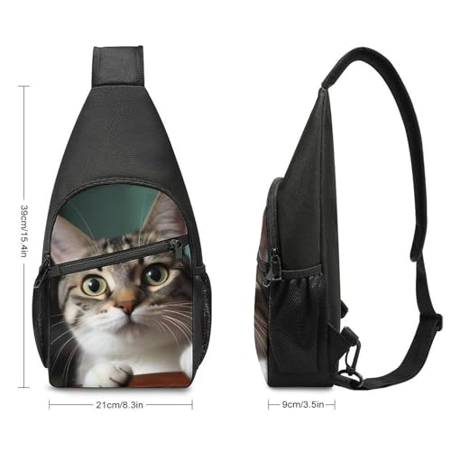 Mochila cruzada tipo sling para senderismo y uso casual miniatura 2