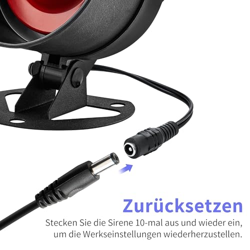 Alarmanlage Wohnung Set, 7-teiliges Set mit 115 dB, Bewegungssensor, Tür- und Fenstersensor und...