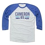 500 LEVEL Noah Cameron Kansas City Font Men's Baseball T-Shirt (Royal/Ash, L)