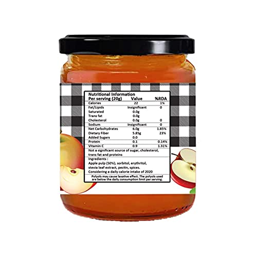 Image of Vistevia Sugar Free Apple & Raspberry Jam (220gm x 2) | Diabetic & Keto Friendly | Sweetened with Stevia | 100% natural | More than 60% whole fruit | Tastes delicious