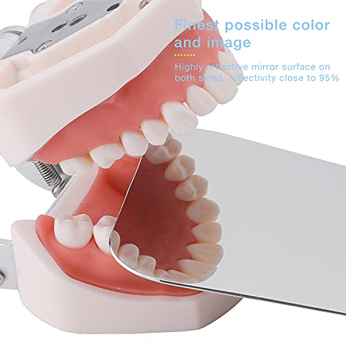 Faruijie FANGUANGJINGF-4BX1 Dental Photography Mirrors Intraoral Buccal Occlusal Mouth Plated Mirrors Reflector Pofessional Stainless Steel Two-Sided thumb #1