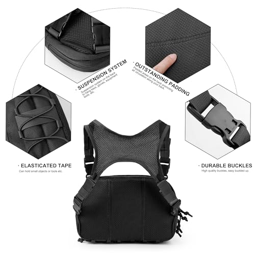 Mardingtop Taktische Brusttasche Molle weste Pouch Chest Rig für Outdoor-Abenteuer, Radfahren