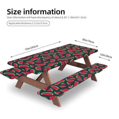 Mantel de mesa con estampado de sandía roja que transforma tus comidas de camping 5