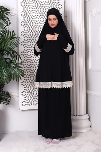 Image of Muslim Dresses for Women, Two-Piece Long Sleeve Islamic Prayer Dress, Hijab