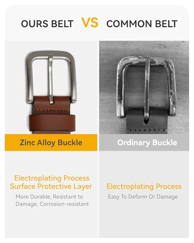 Image of CHAOREN Mens Belts Leather - 35mm Genuine Leather Belt for Jeans - Men Gift for Casual Dress