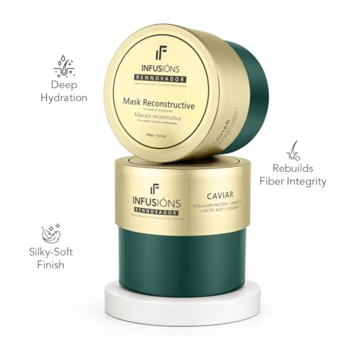 Image of INFUSIONS Rennovador Caviar Reconstructive Hair Mask 500g | Deep Hydration & Fiber Repair | For Normal to Sensitized Hair
