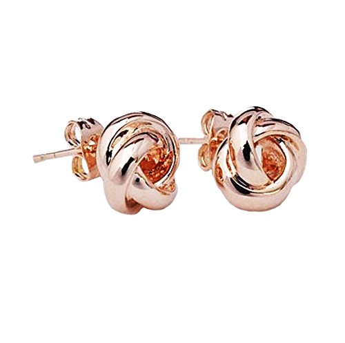 Preisvergleich Produktbild Lily Jewelry Damen-Ohrstecker in Rosenform, Rotgold