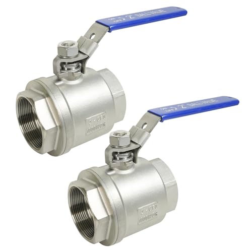 YADIAN 2 Pack 2'' Ball Valves, 304 Stainless