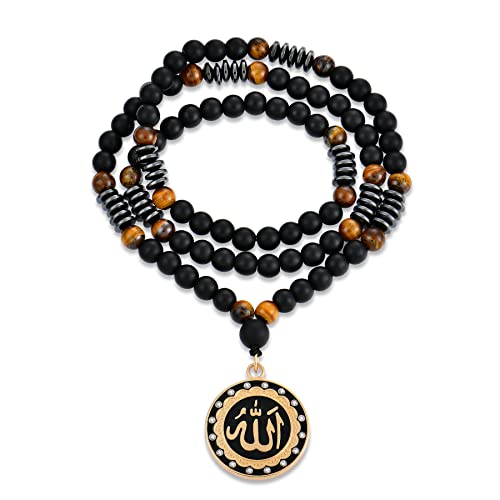 Bead Necklace for Men Tiger Eye Healing Necklace Men Necklace