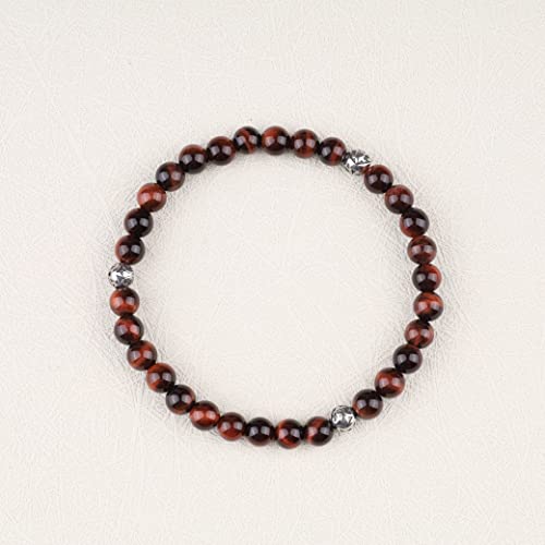Gavu Fleur De Lis Healing Crystal Red Tiger Eye Bracelet 8" #TOP4