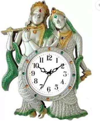 Analog 31 cm X 25 cm Wall Clock (Multicolor, with Glass, Standard)