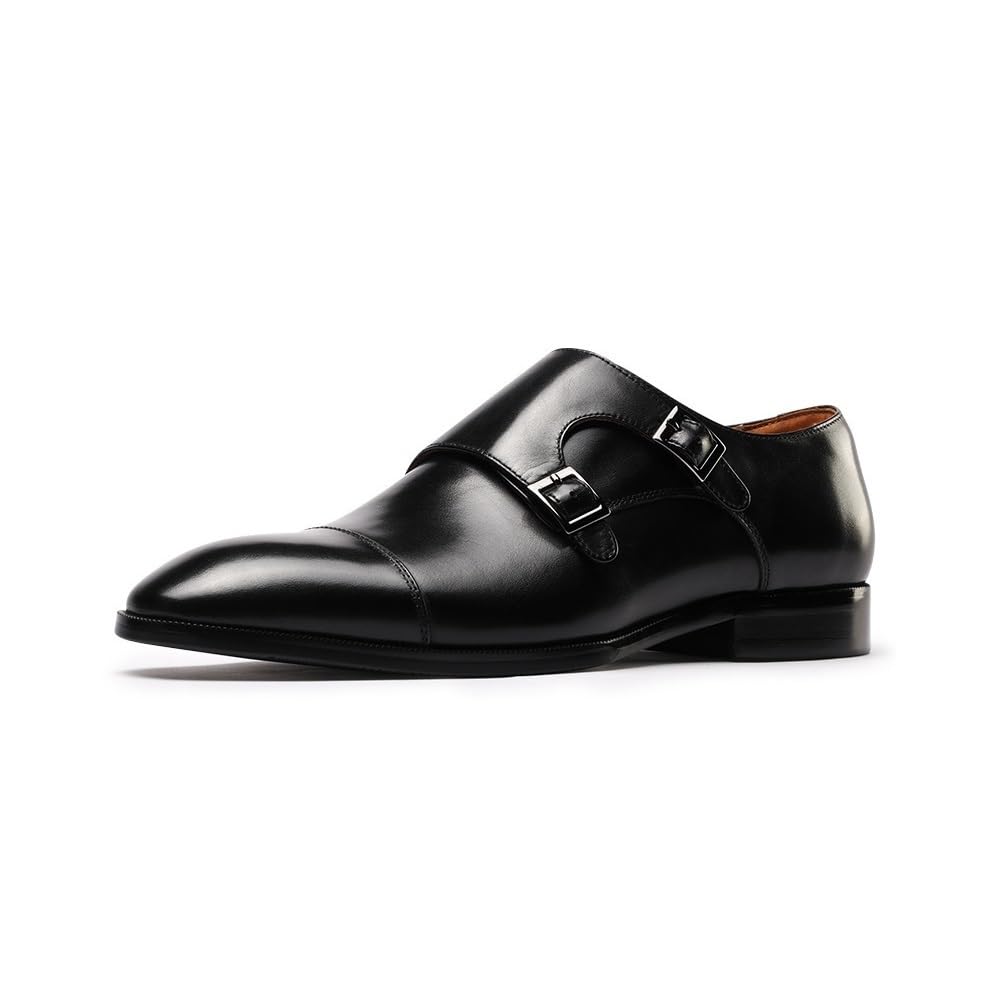 Rui Landed Scarpe Eleganti da Uomo for Uomo Scarpe a Punta Slip On in Vera Pelle Tinta Unita Monk-Strap Scarpe Basse for Ufficio Primo Strato di Pelle Bovina Scarpe da Uomo