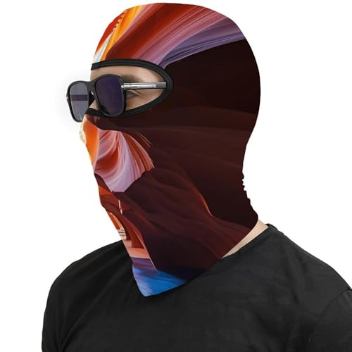 Pasamontaña térmico para hombre y mujer con estampado de Antelope Canyon, máscara facial para esquí, motocicleta y clima frío miniatura 4