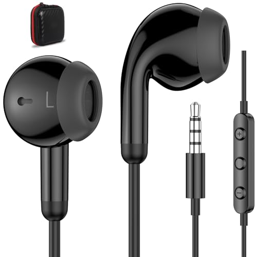 3.5mm Wired Earbuds Noise Cancelling Headphones with Mic