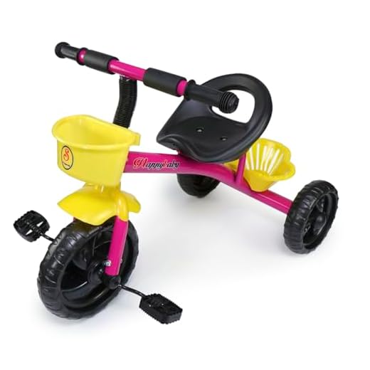 TRICICLO INFANTIL C/PEDAL E CESTO MEGA COMPRAS (Rosa Escuro)