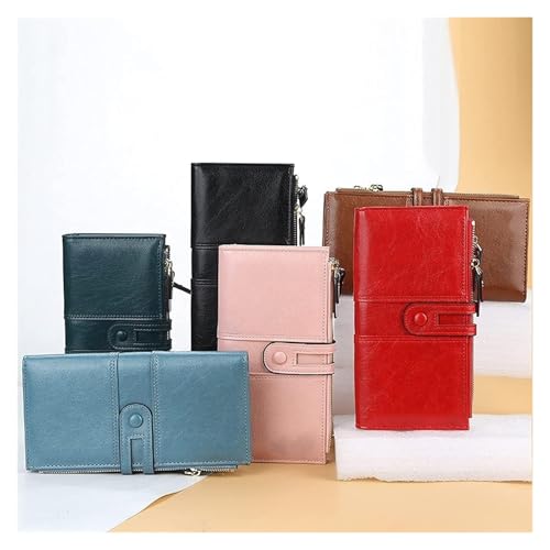 Card Bag,wallet, Card Bag,Fashion Women Wallets Long Leather Card Holder Female Clutch Purse Snap Zipper Wallet for Women(Blue)2