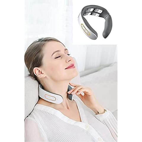 Ajx Electric Neck Massager for Pain and Soreness Relief, Cordless Back Massager Sending Pulses to Your Body 3w, 3.7v, 1000mah, 15min/Charge Cover