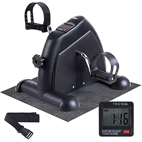 Under Desk Bike Pedal Exerciser, Mini Exercise Bike Portable Peddler Sitting for Seniors with LCD Display Sportneer Foot Cycle Arm & Leg Bike Pedals Exerciser with Anti-Skid Mat for Home Office Cover