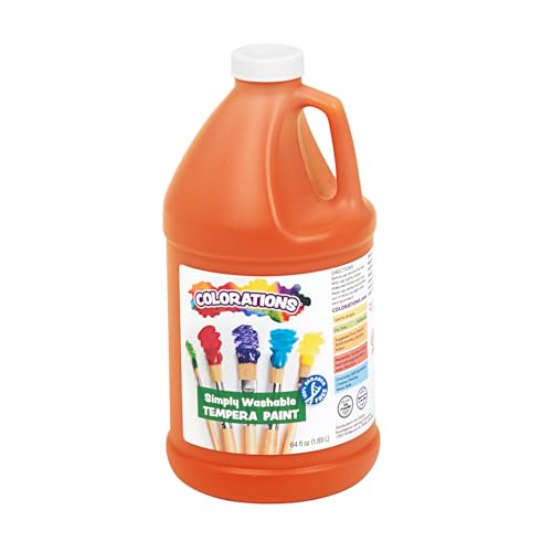 Colorations 1/2 Gallon Orange Simply Washable Tempera Paint (Item # HGWSTOR)