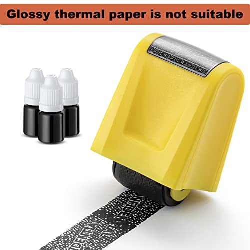 Identity Theft Protection Roller Stamp - Id Police Stamp Roller, Confidential Roller Stamp Designed For Id And Address Blackout Security, Anti Theft & Security Stamp, Including 3-Pack Refills #TOP1