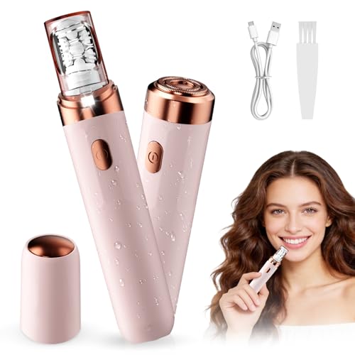 Depiladora facial suave portátil para mujer con luz LED, recargable, suave, adecuada para cara, axilas, brazos, labio superior, piernas, área del bikini