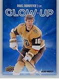2025-26 Upper Deck Series 2 Hockey Glow-Up GU-22 Pavel Dorofeyev Vegas Golden Knights Official NHL Trading Card (Stock Photo Shown, Near Mint to Mint Condition)