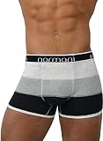 normani 6 x Boxer schwarz/Weiss/grau/blau Boxershorts Unterhose NEU 95% Baumwolle Farbe Retro Dezent Größe XL