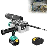 【Éclairage LED】 Extracteur de fil électrique avec son propre éclairage, vous pouvez facilement vérifier l'état de fonctionnement sans vous soucier de travailler la nuit, ce qui rend votre travail plus efficace. La poignée de la machine a été traitée avec du caoutchouc antidérapant pour garantir efficacement qu'elle ne glisse pas pendant le travail.