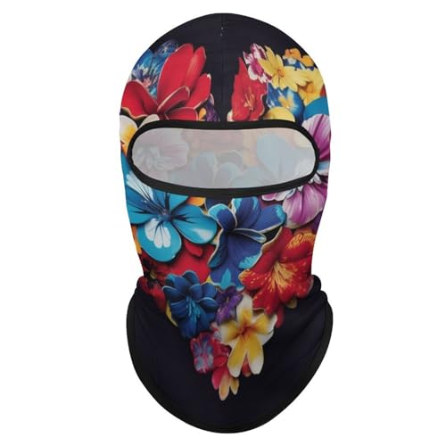 Balaclava para hombre y mujer con estampado de corazones y flores, máscara facial protectora contra el sol, transpirable, cobertura completa de la cabeza para senderismo, ciclismo, carrera y conducción miniatura 7