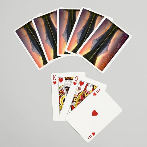 Baraja de 52 cartas tamaño póker Oregon Mt. Hood miniatura 7
