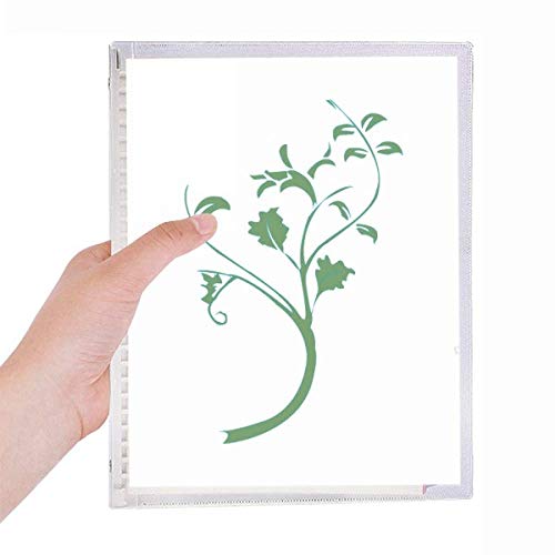 Carnet à spirales rechargeable imprimé végétal pour organiser votre bureau au quotidien
