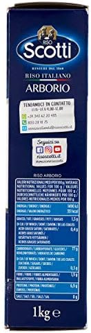  Riso Scotti Arborio Rice - Per la cucina italiana - Perfetto per risotto - Pacchetto di 2 x 1 Kg
| Riso Scotti Arborio 