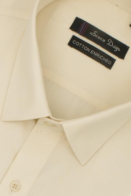 Image of 7-DAYS Men's Premium Formal Shirt - Cotton Blend, Regular Fit, Full Sleeve, with Pocket, Durable & Easy Care - Perfect for Office Wear