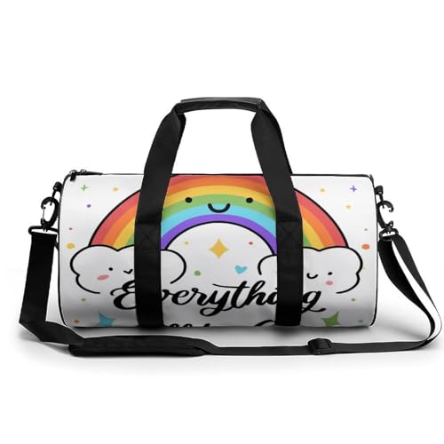 Sac de sport gym nuages arc-en-ciel 45cm pour ranger toutes vos affaires de voyage