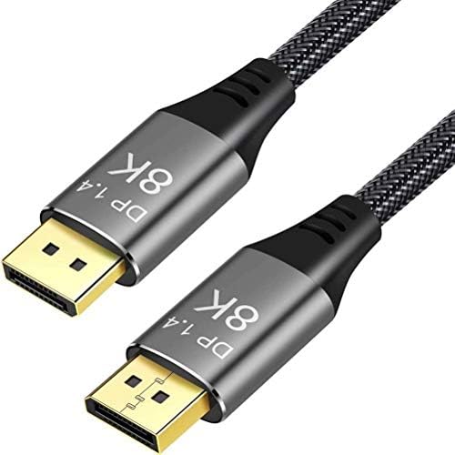 CableDeconn 5M 16FT DisplayPort 1.4 Cable 8K@60Hz 4K@144Hz High Speed 32.4Gbps HDCP 3D Slim and Flexible DP to DP Cable