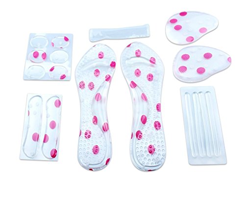 6 en 1 juegos de plantillas de gel, kits de cojín de tacón alto en gel para pies de fiesta, almohadillas de agarre para los pies cómodos, calzado para cuidado de los pies