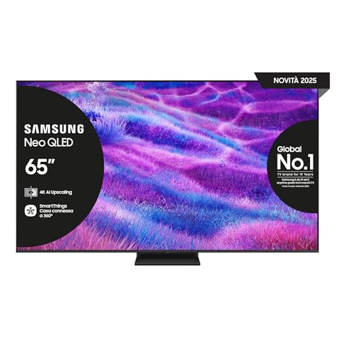 Samsung Smart TV 65'' QE65QN83FAUXZT Neo QLED 4K Mini LED, NQ4 AI Gen2 Processor, 4K AI Upscaling, AI Customization Mode, Dolby Atmos & OTS Lite, Simple Chamfer Design, 2025