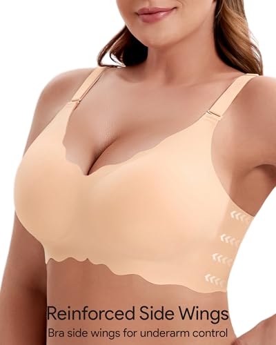 Image of Angelhood Seamless Jelly Bras for Women Wireless Push Up T-Shirt Bra Pack