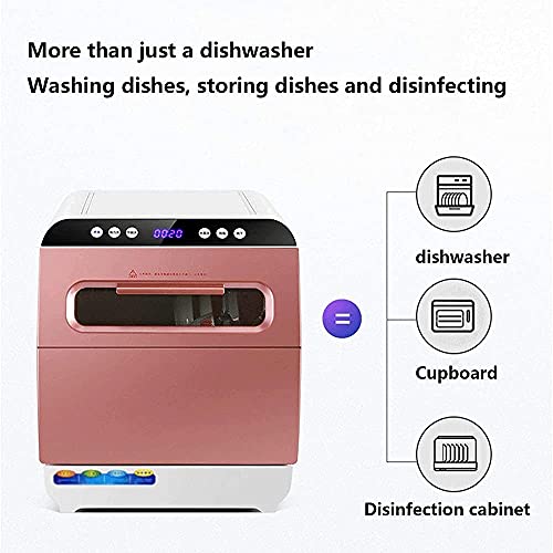 Automatische Vaatwasser Vrijstaande Vaatwasser Met 6 Couverts - Rotary Spray 360 & Deg; Azimuth-Aanraakbediening, Led-Display, Energiezuinig - Afbeelding 3
