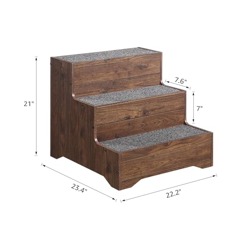beeNbkks Furniture Style Dog Stairs, Pet Steps for Small Dogs and Cats, Wooden Non-Slip Pet Ladder for Elderly Injured Pets Short Legged Puppy to Reach Couch Sofa High Bed Windowsill - Image 6