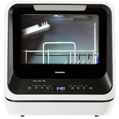 PremierTech Mini Lavastoviglie Portatile, Da Campeggio, Barca, Casa Vacanze, Hotel, Bed & Breakfast,...