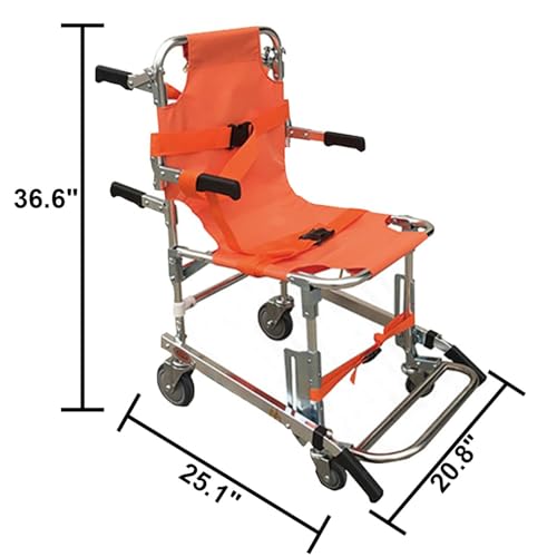 Élévateur d'escalier pliable, chaise de transfert en aluminium léger avec 4 roues pour adultes