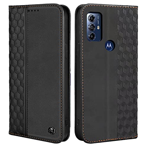 Image of Case for Motorola Moto G Play (2023), Motorola G Pure Case Wallet Premium PU Leather Folio Flip Case with Card Holder Slot Kickstand Strong Magnetic Protective Phone Cover- Black