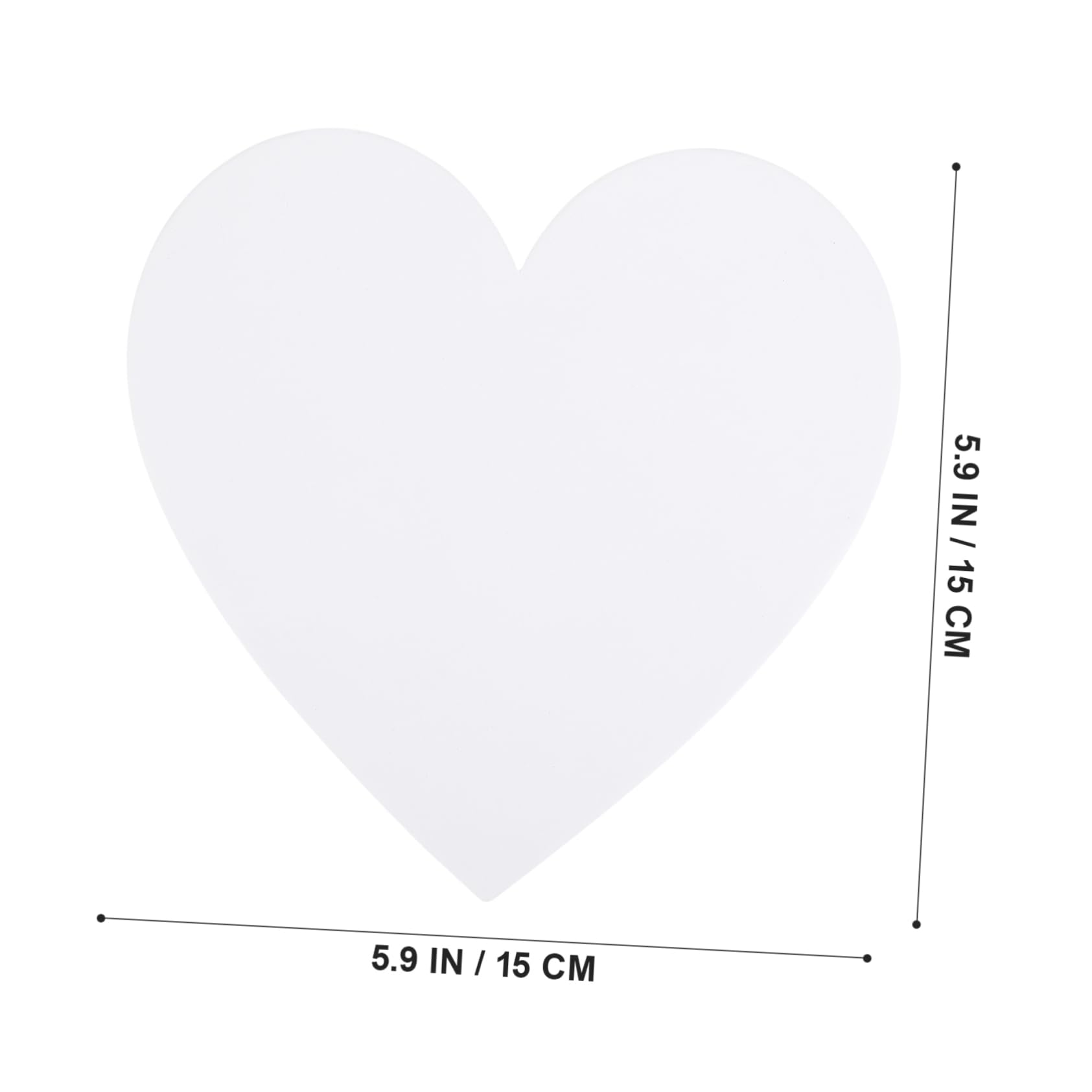 Housoutil 5Pcs Heart Shape Cotton Drawing Boards Thicken Art Painting Panels for DIY Projects for Students and Hobbyists Blank Canvas for Indoor Outdoor Use